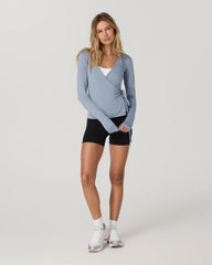Long Sleeve Halo Wrap Top