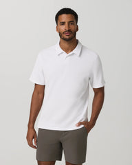 Short Sleeve Lightweight Tech Waffle Polo - Relaxed Fit