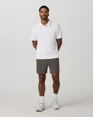 Short Sleeve Lightweight Tech Waffle Polo - Relaxed Fit