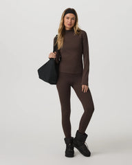 Long Sleeve Chilled Out Houndstooth Mock