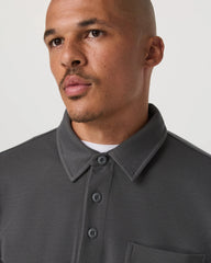 Long Sleeve Waffle Polo