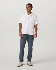 Short Sleeve Knit Oxford Camp Collar Button Down