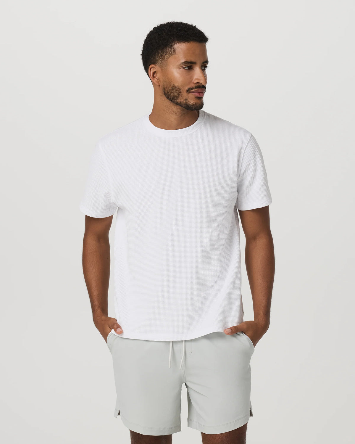Short Sleeve Lightweight Tech Waffle Tee - Relaxed Fit